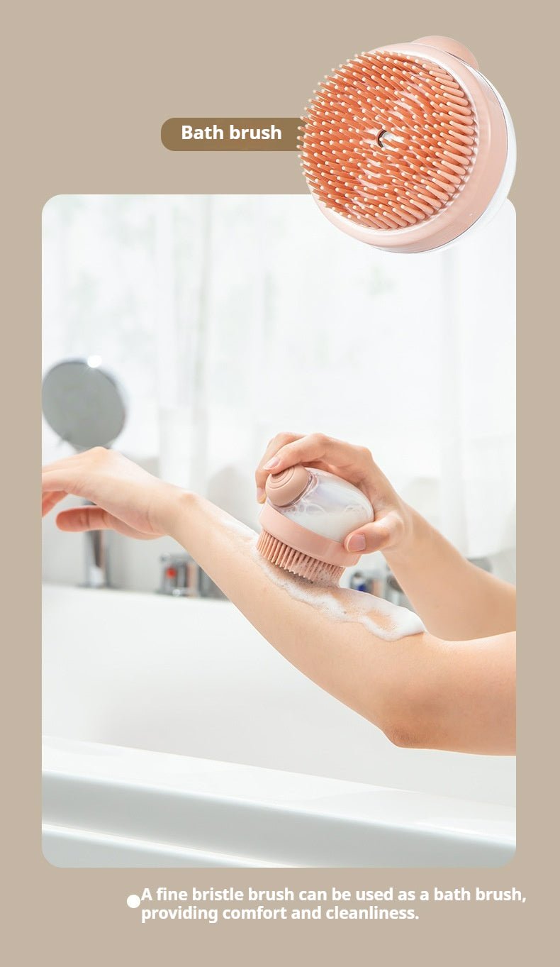 Silicone Scalp Massage Brush - Deep Cleansing Shower Brush for Hair Growth & Relaxation (Khaki/Gray) - Akytt.com