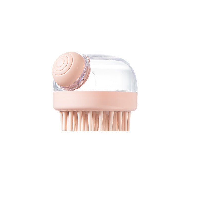 Silicone Scalp Massage Brush - Deep Cleansing Shower Brush for Hair Growth & Relaxation (Khaki/Gray) - Akytt.com