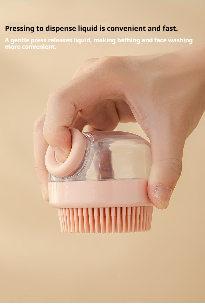 Silicone Scalp Massage Brush - Deep Cleansing Shower Brush for Hair Growth & Relaxation (Khaki/Gray) - Akytt.com