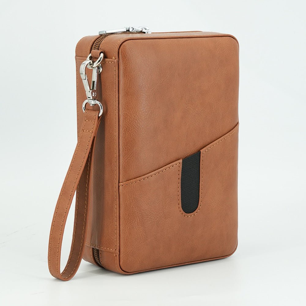 6 - Cigar Cedar Wood Zippered Case – Portable Humidor with Aromatic Spanish Cedar Lining, Ideal for Travel & Storage - Akytt.com