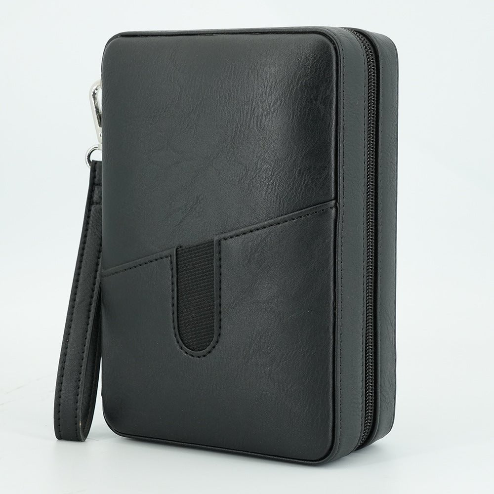 6 - Cigar Cedar Wood Zippered Case – Portable Humidor with Aromatic Spanish Cedar Lining, Ideal for Travel & Storage - Akytt.com