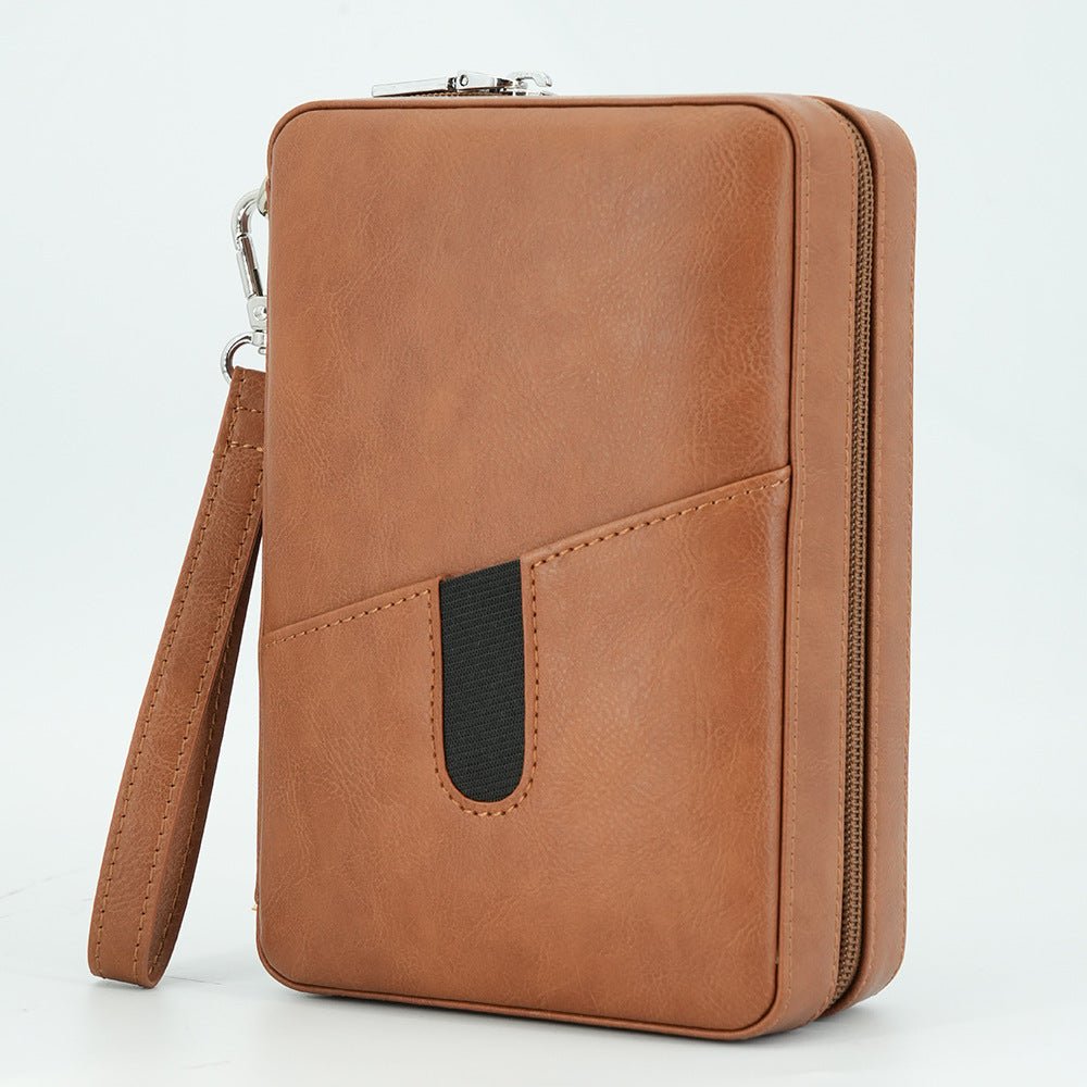 6 - Cigar Cedar Wood Zippered Case – Portable Humidor with Aromatic Spanish Cedar Lining, Ideal for Travel & Storage - Akytt.com