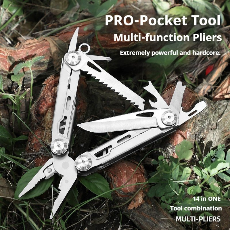 PRO Pocket Multi - Tool: 14 - in - 1 stainless steel power - Akytt.com