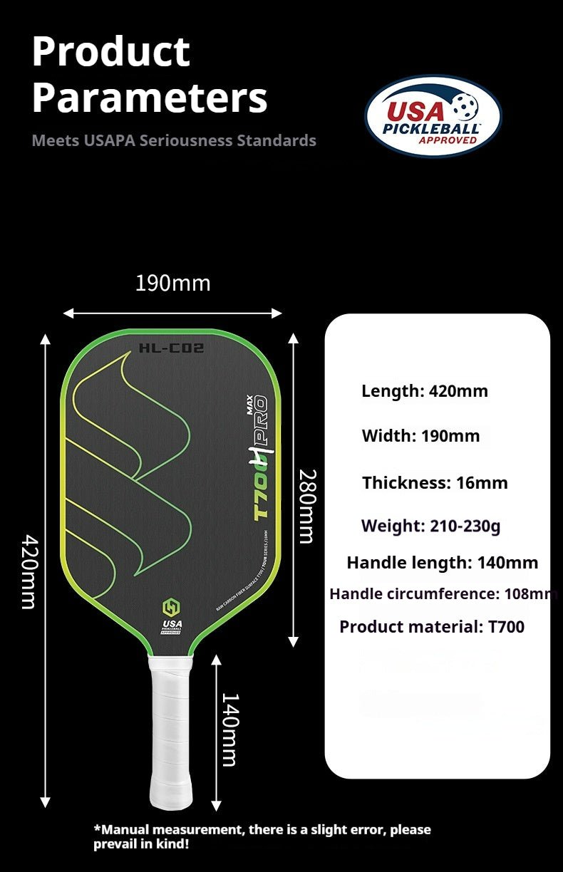 T700 Carbon Fiber Pickleball Paddle Set Mute Design Perfect for Training - Akytt.com