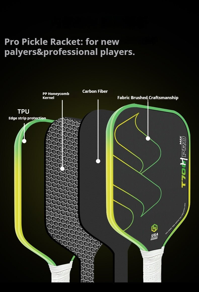 T700 Carbon Fiber Pickleball Paddle Set Mute Design Perfect for Training - Akytt.com